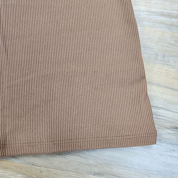 🩵NWT Tierra Brown Ribbed Scoop Neck Sleeveless Top Small - Picture 8 of 12